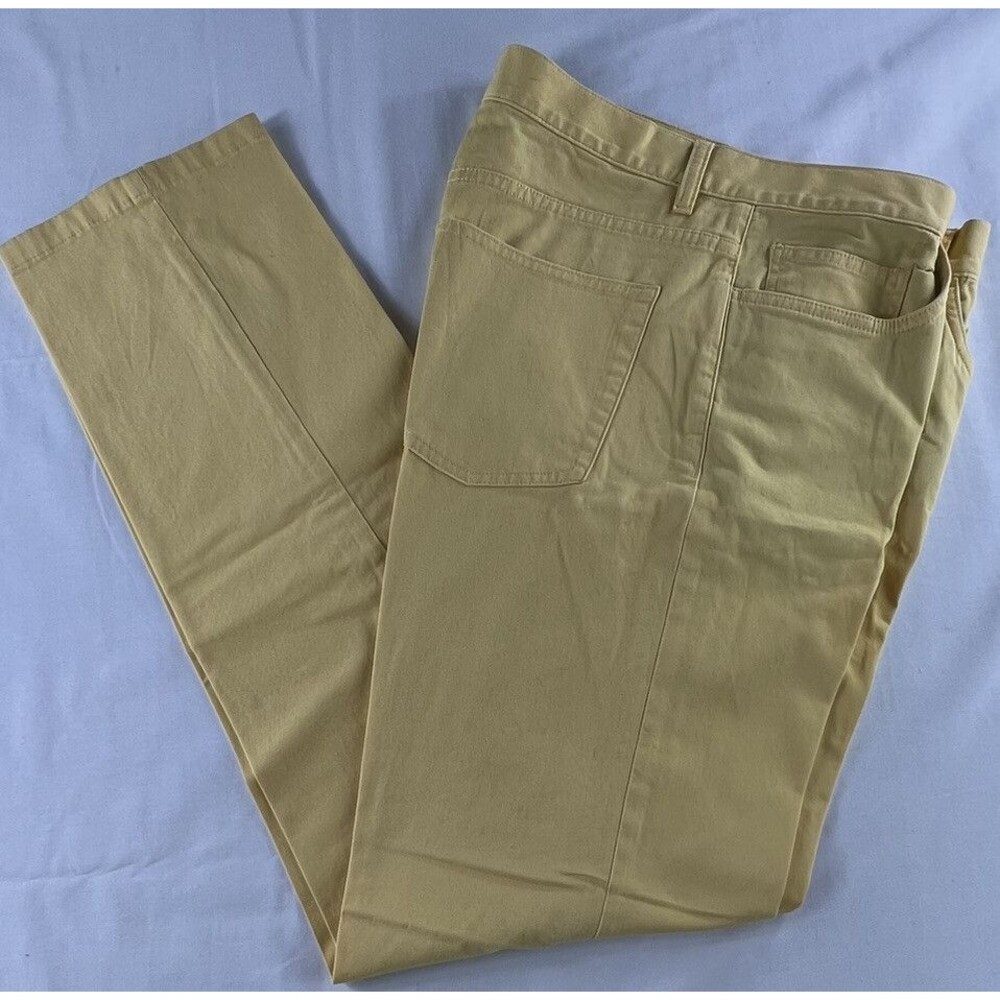 Brooks Brothers Red Fleece Mens Yellow Flat Front Business Pants Size 31x32